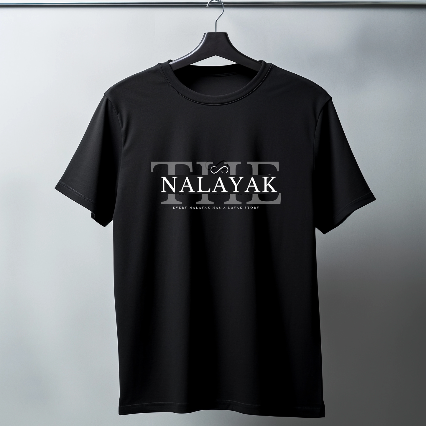 THE NALAYAK PRINTED BLACK T-SHIRT